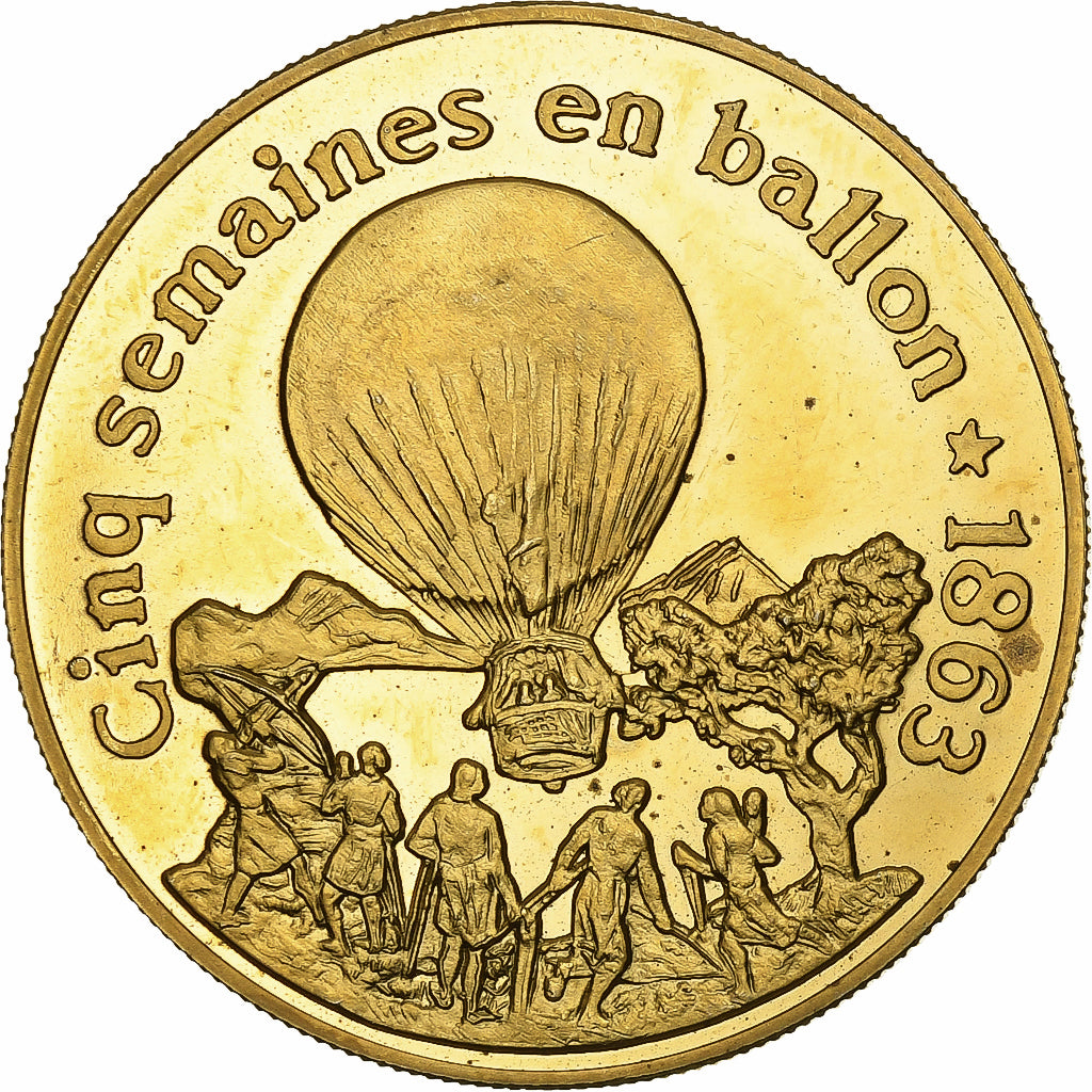 Francia, medaglia, Cinq Semaines en Ballon, Rame-nichel-alluminio, SPL