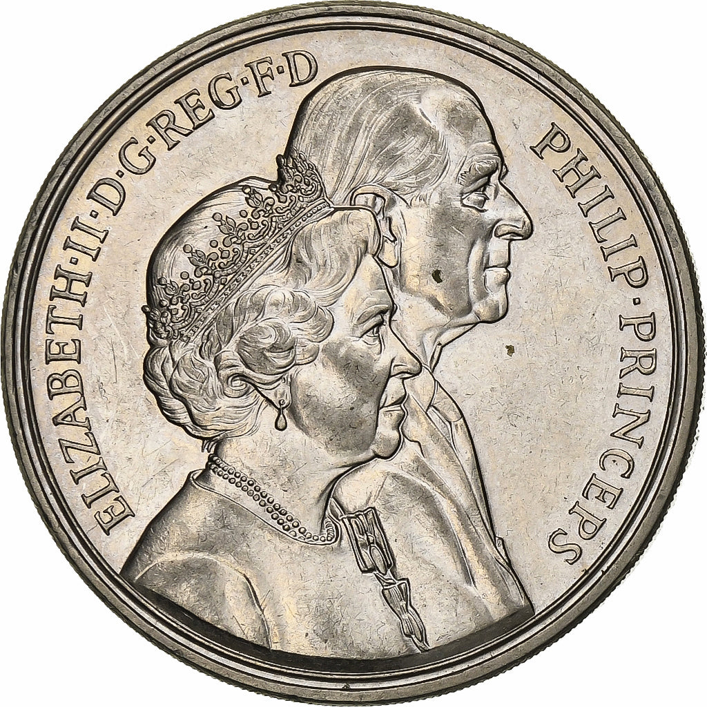 Great Britain, Elizabeth II, 5 Pounds, 1997, Copper-nickel, AU(55-58), KM:977