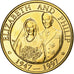 TURKS & CAICOS ISLANDS, Elizabeth II and Philip, 5 Crowns, 1997, Copper-Nickel