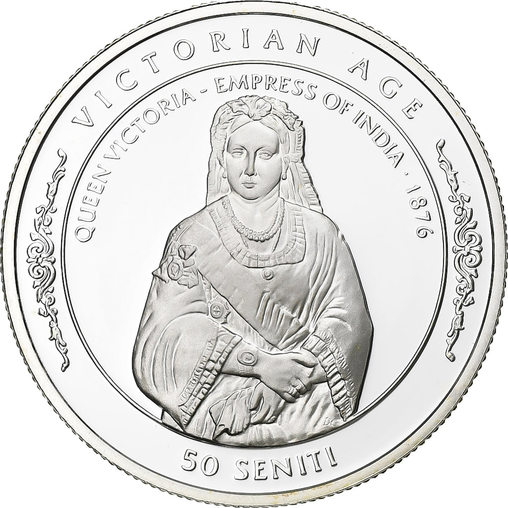 Tonga, Queen Victoria, 50 Seniti, 1996, British Royal Mint, Prueba, Plata, FDC