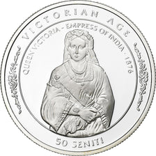 Tonga, Queen Victoria, 50 Seniti, 1996, British Royal Mint, Prueba, Plata, FDC