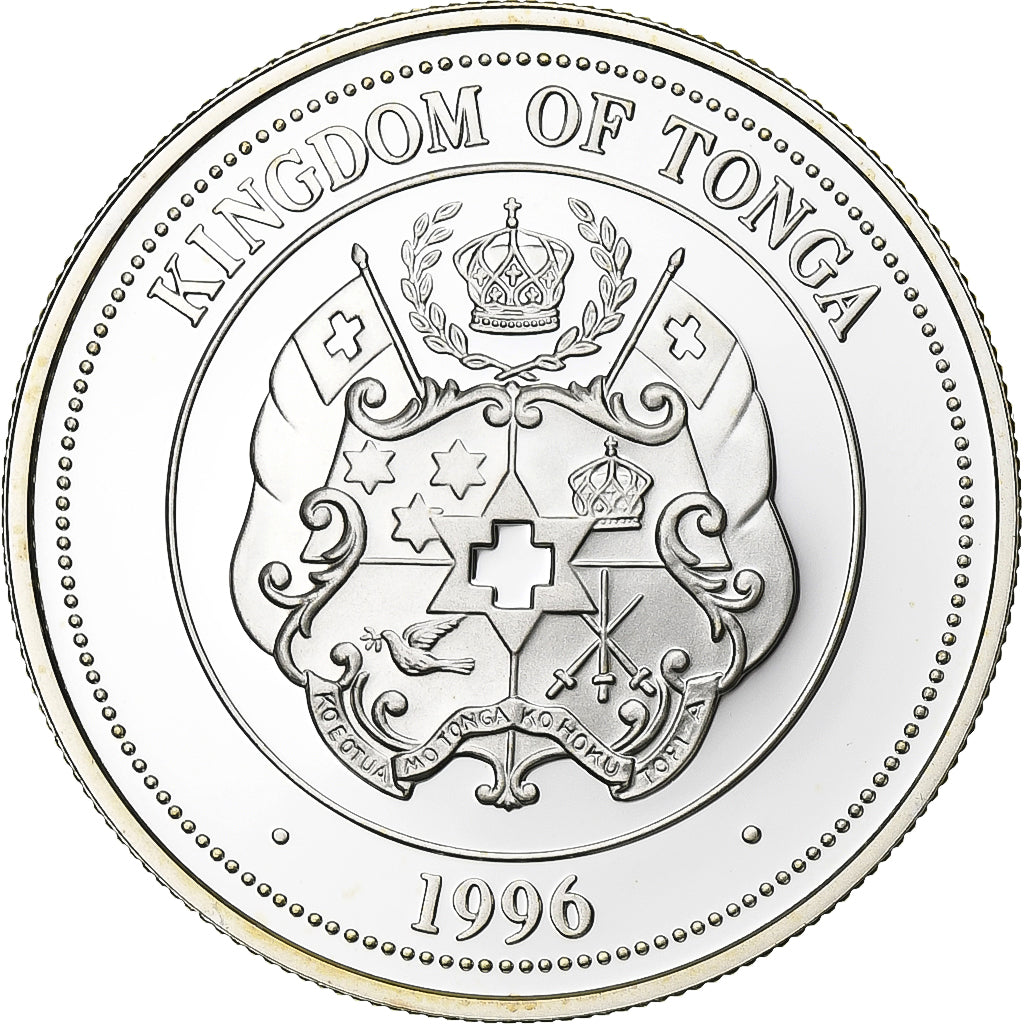 Tonga, Queen Victoria, 50 Seniti, 1996, British Royal Mint, Prueba, Plata, FDC