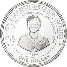 Barbados, Queen Mother, Dollar, 1994, PP, Silber, STGL