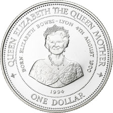 Barbados, Queen Mother, Dollar, 1994, Proof, Silver, MS(64)