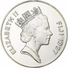 Fiji, Elizabeth II, 10 Dollars, 1997, Golden Wedding, Silver, MS(64)