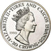 TURKS & CAICOS ISLANDS, Elizabeth II, 20 Crowns, 1993, Proof, Silver, MS(65-70)