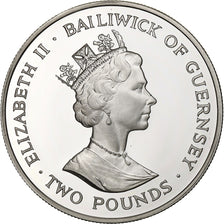 Guernsey, Elizabeth II, 2 Pounds, 1993, Guernesey, Silver, MS(65-70)