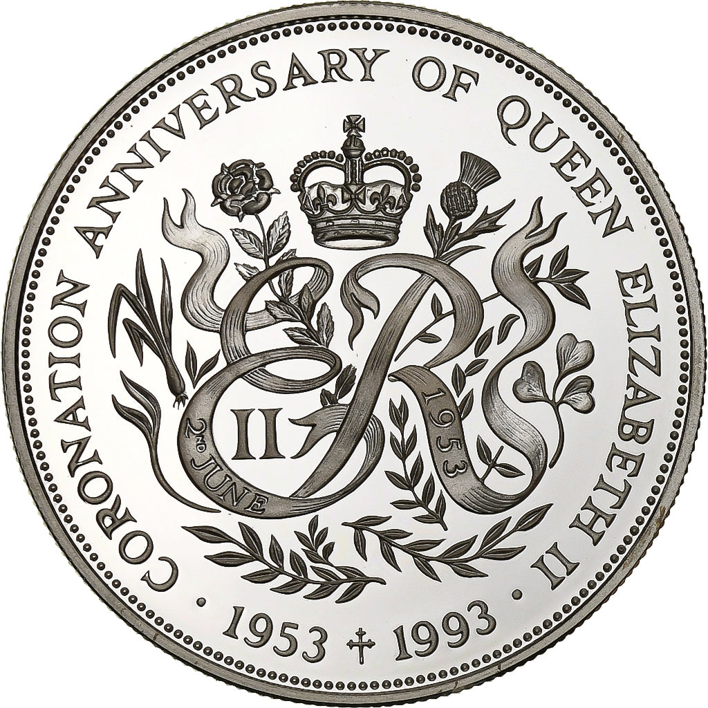 Guernsey, Elizabeth II, 2 Pounds, 1993, Guernesey, Silver, MS(65-70)
