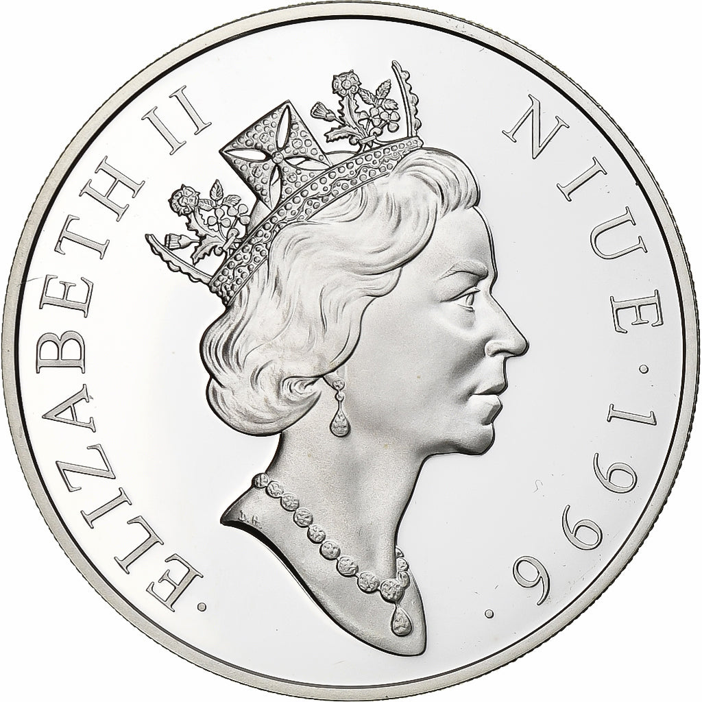 Niue, Elizabeth II, 5 Dollars, 1996, Argento, FDC