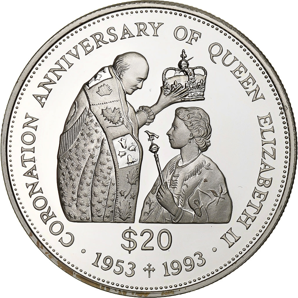 Tuvalu, Elizabeth II, 20 Dollars, 1993, British Royal Mint, Silver, MS(65-70)