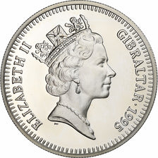 Gibraltar, Elizabeth II, 5 Pounds, 1995, British Royal Mint, Silver, MS(65-70)