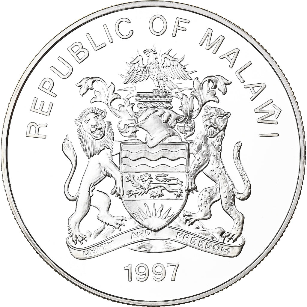 Malawi, 5 Kwacha, 1997, Proof, Silver, MS(65-70)