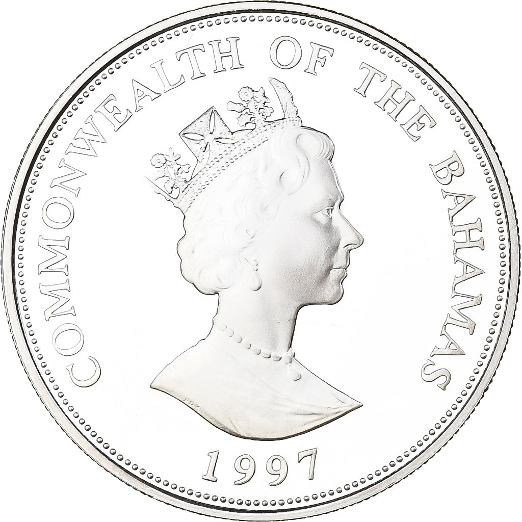 Bahamas, Elizabeth II, 2 Dollars, 1997, Argento, FDC