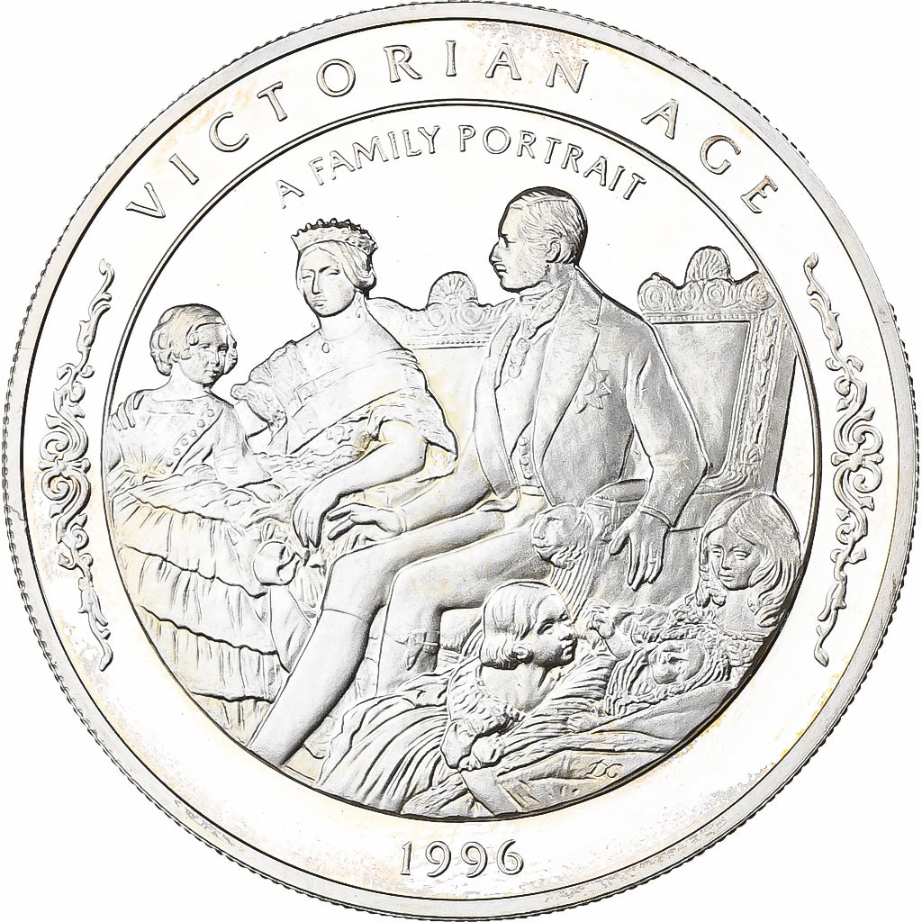 Samoa, 10 Dollars, Family Portrait, 1996, Silver, MS(65-70)