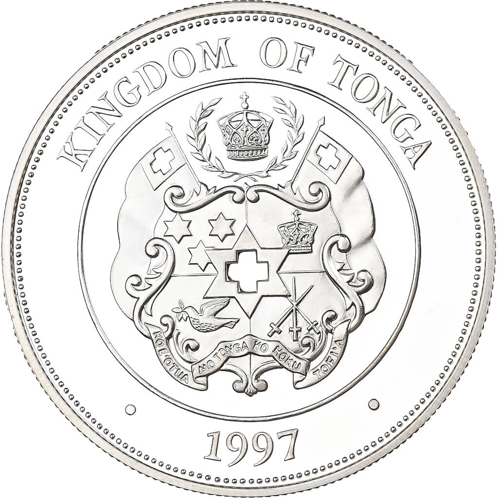 Tonga, Elizabeth II, 2 Pa'anga, 1997, Srebro, MS(65-70)