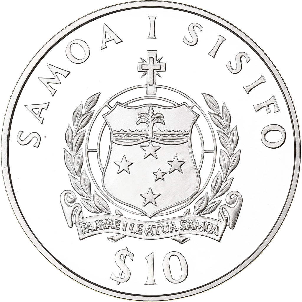 Samoa, Elizabeth II, 10 Dollars, Glamis Castle, 1994, Plata, FDC