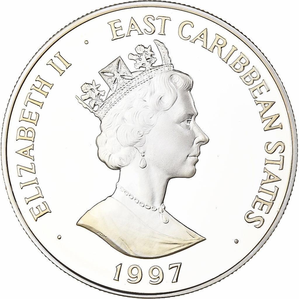 East Caribbean States, Elizabeth II, 10 Dollars, 1997, Silver, MS(65-70)
