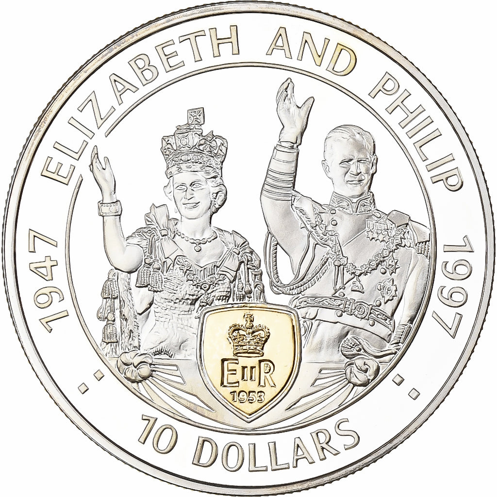 East Caribbean States, Elizabeth II, 10 Dollars, 1997, Silver, MS(65-70)
