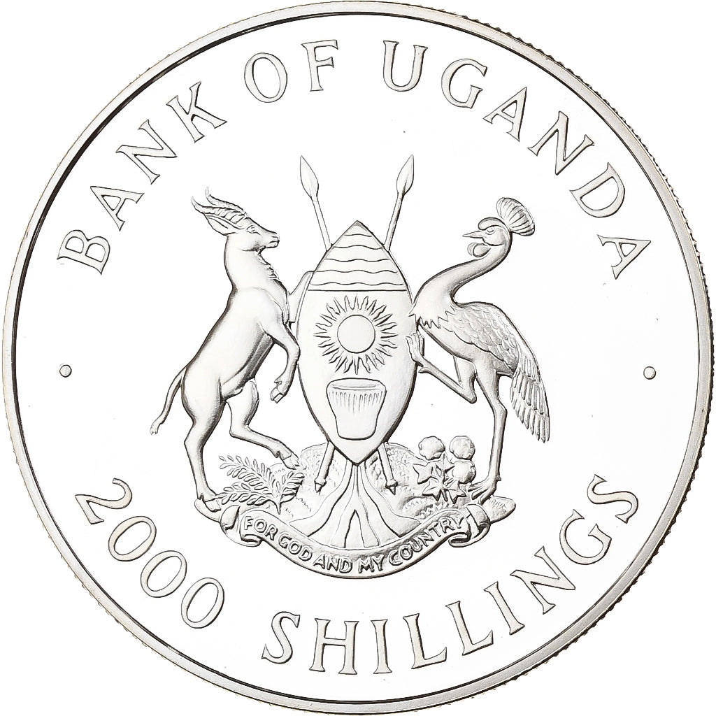 Uganda, Elizabeth II, 2000 Shillings, 1997, Silber, STGL