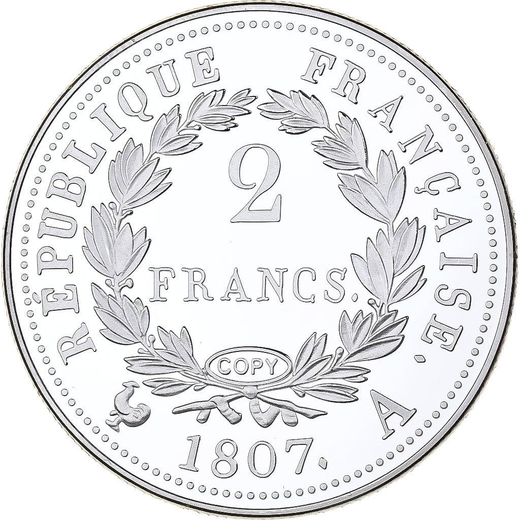 Francia, medaglia, Reproduction, 2 Francs Tête de Nègre Napoléon Ier, Rame