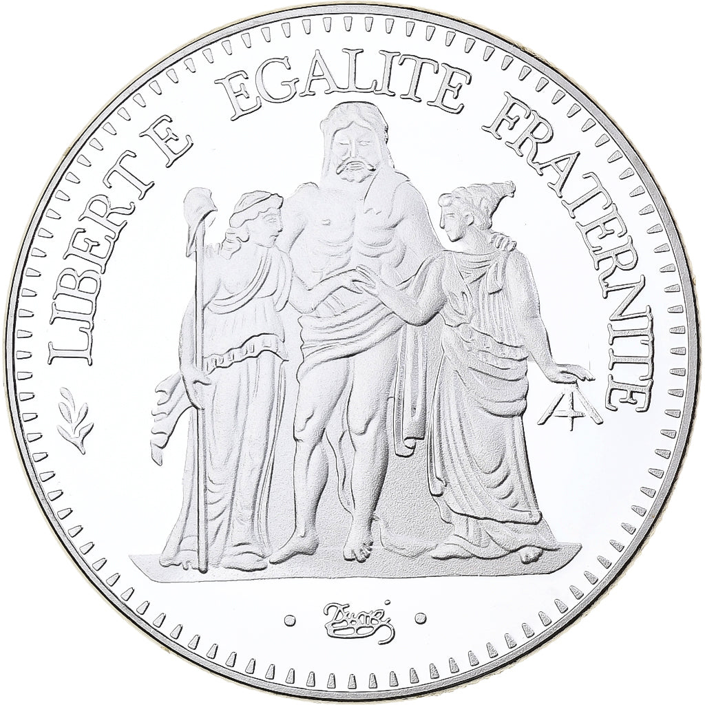 Francia, medaglia, Reproduction, 10 Francs Hercule 1965, Rame placcato argento