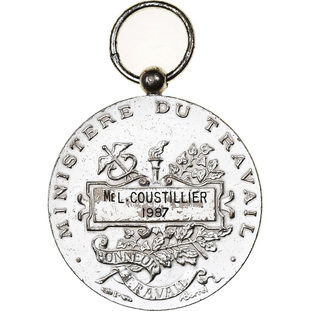 France, Honneur-Travail, République Française, Medal, 1987, Excellent Quality
