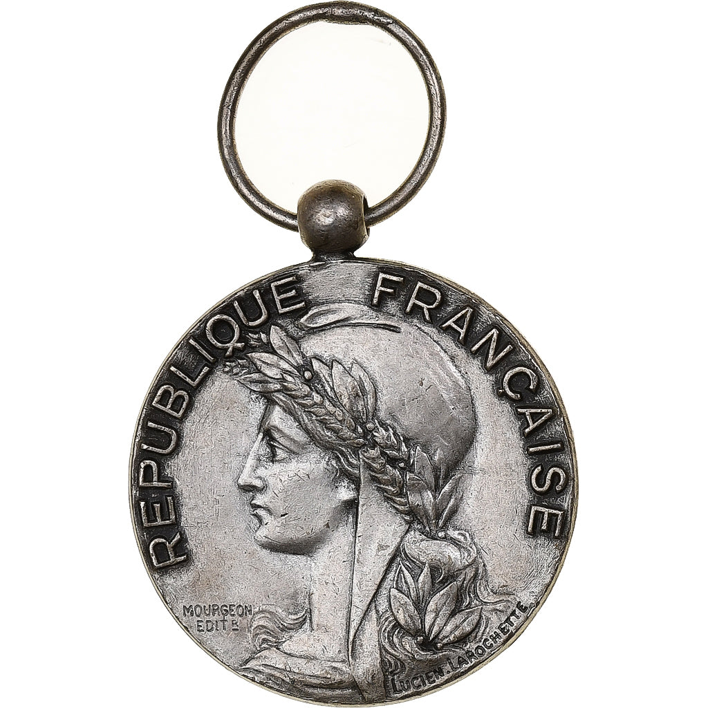 France, Industrie-Travail-Commerce, Medal, Very Good Quality, Mourgeon, Silvered