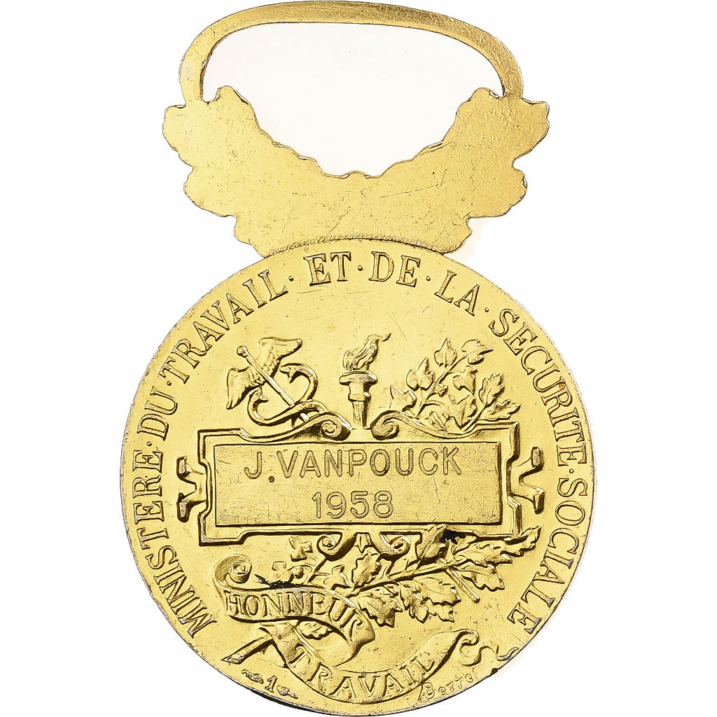 France, Ministère du Travail et de la Sécurité Sociale, Médaille, 1958