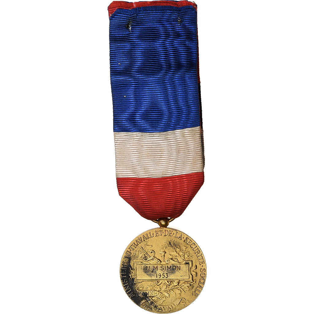 France, Ministère du Travail et de la Sécurité Sociale, Médaille, 1953