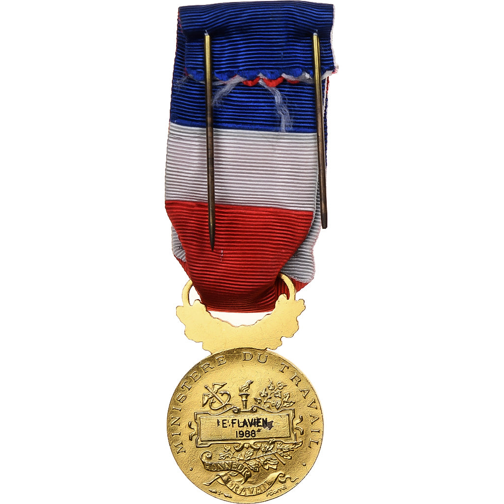 France, Honneur-Travail, République Française, Médaille, 1988, Palme