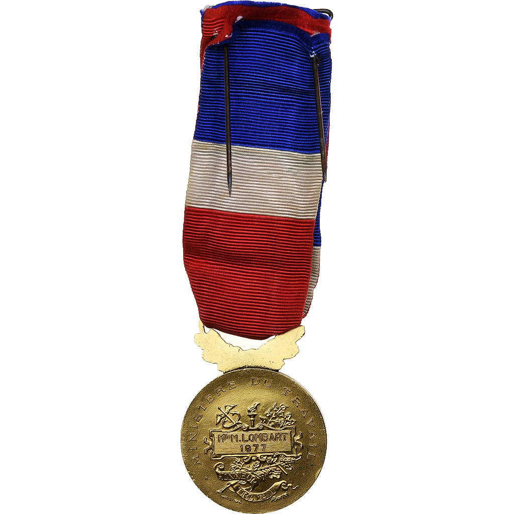 France, Honneur-Travail, République Française, Médaille, 1977, Couronne