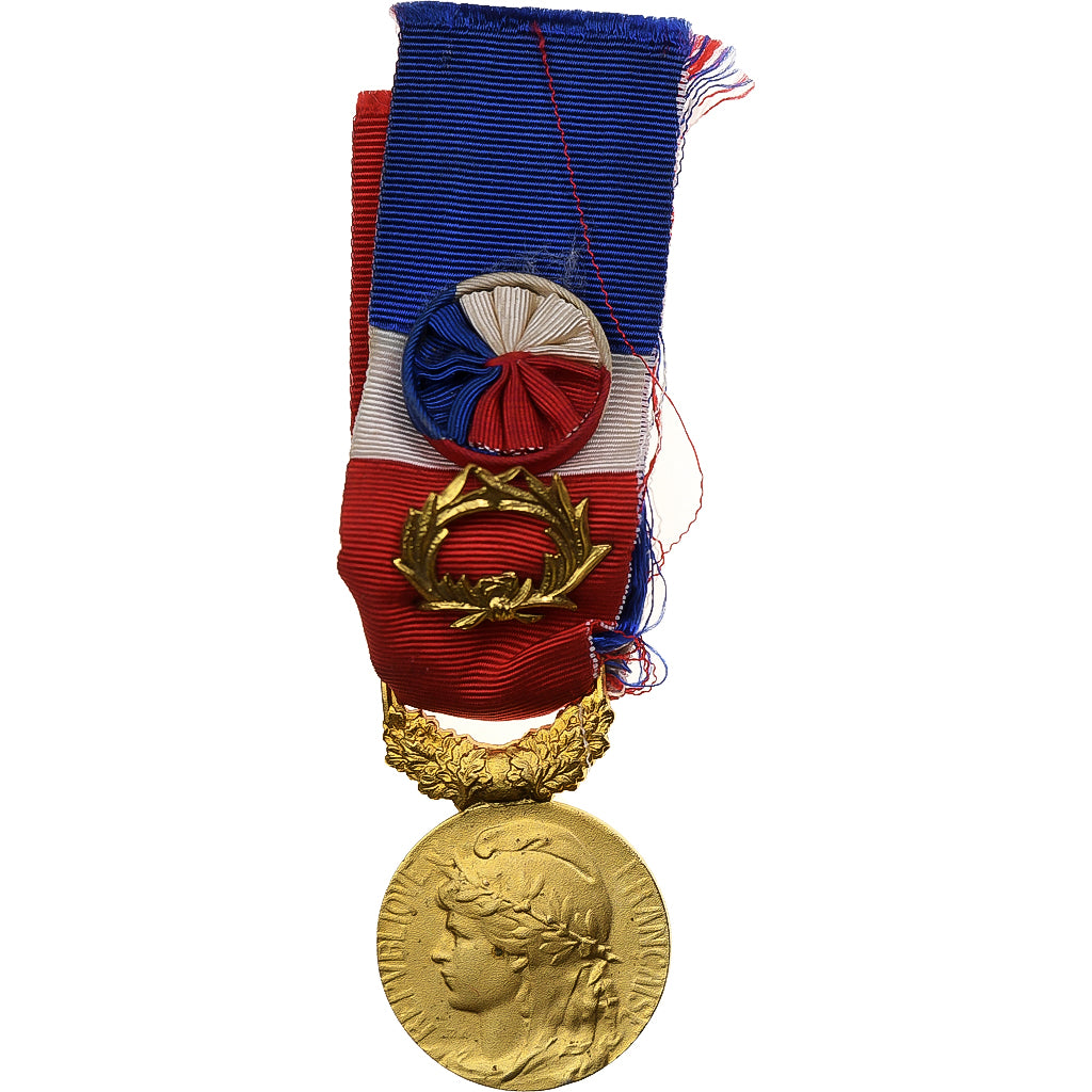 França, Honneur-Travail, République Française, medalha, 1987, Qualidade Muito