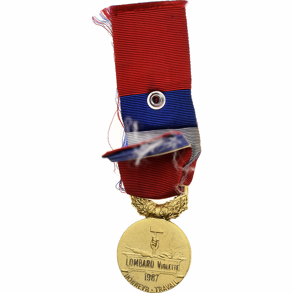 França, Honneur-Travail, République Française, medalha, 1987, Qualidade Muito