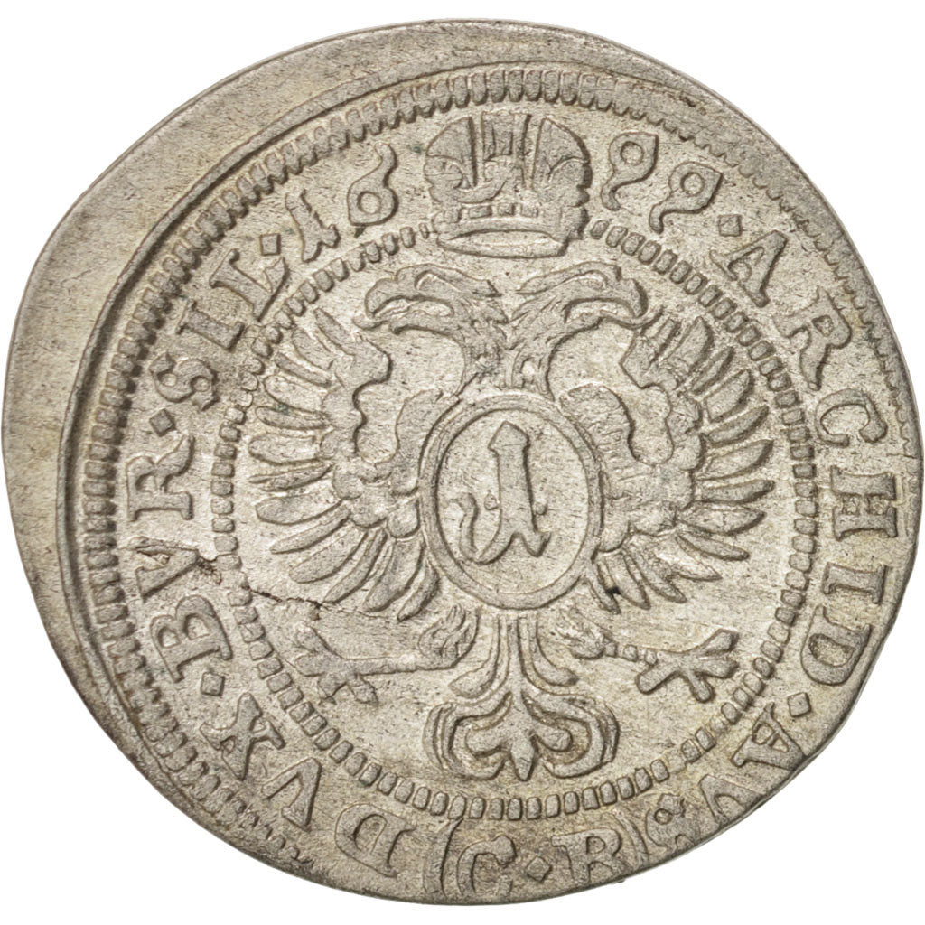 Monnaie, Etats allemands, SILESIA, Leopold I, Kreuzer, 1699, Brieg, TTB+