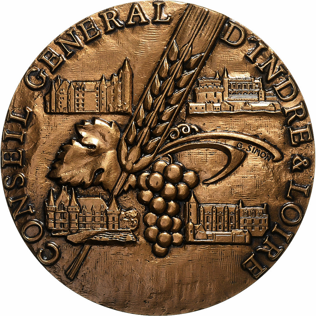 Francia, medaglia, Conseil Général d'Indre-et-Loire, Bronzo, Simon, SPL