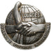 Francia, Broche, Lourdes, Pèlerinage Militaire International, Silvered Metal