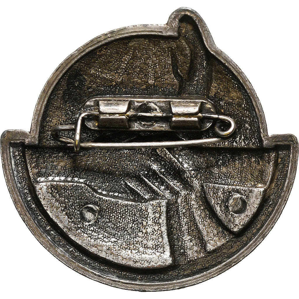 Francia, Broche, Lourdes, Pèlerinage Militaire International, Silvered Metal