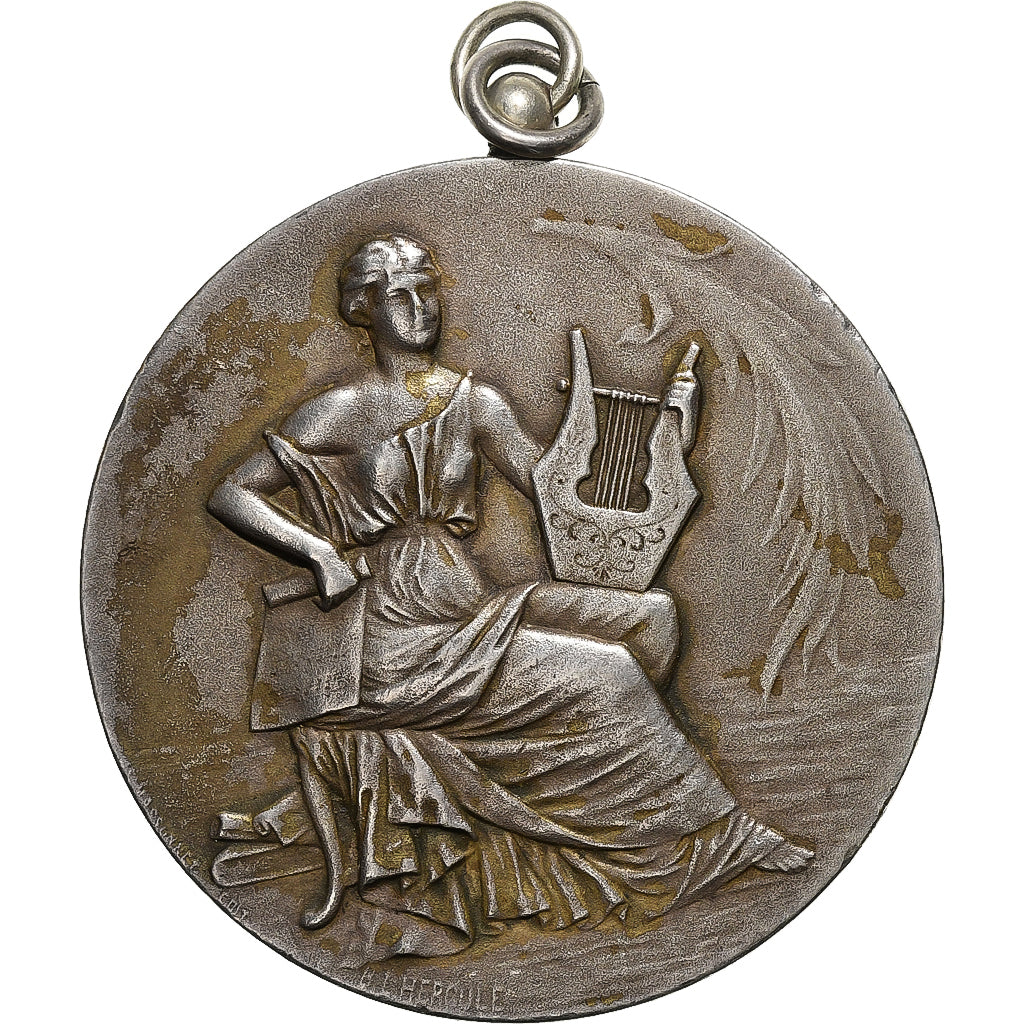 Francia, medalla, Prix de Musique, 1965, Bronce plateado, Hercule, MBC+