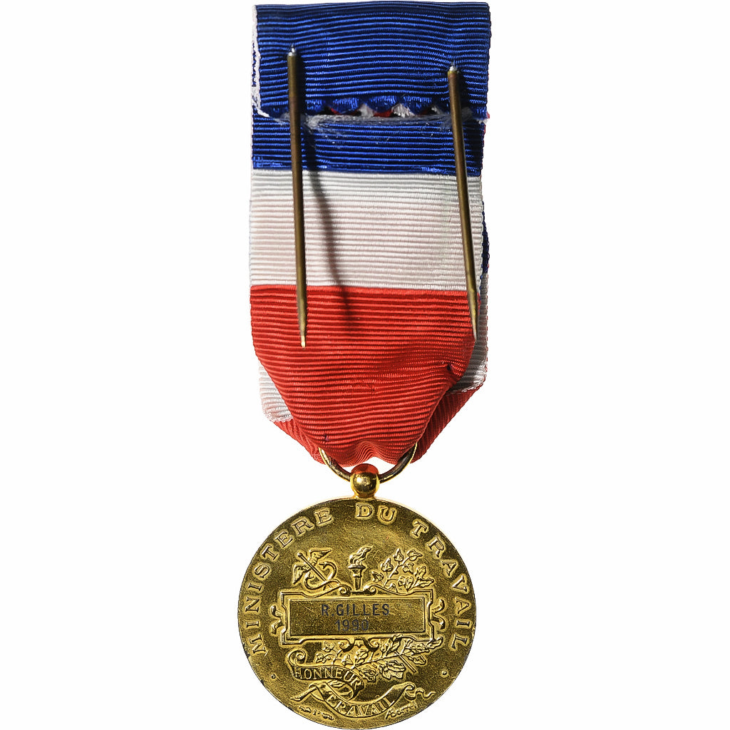 França, Honneur-Travail, République Française, medalha, 1990, Qualidade