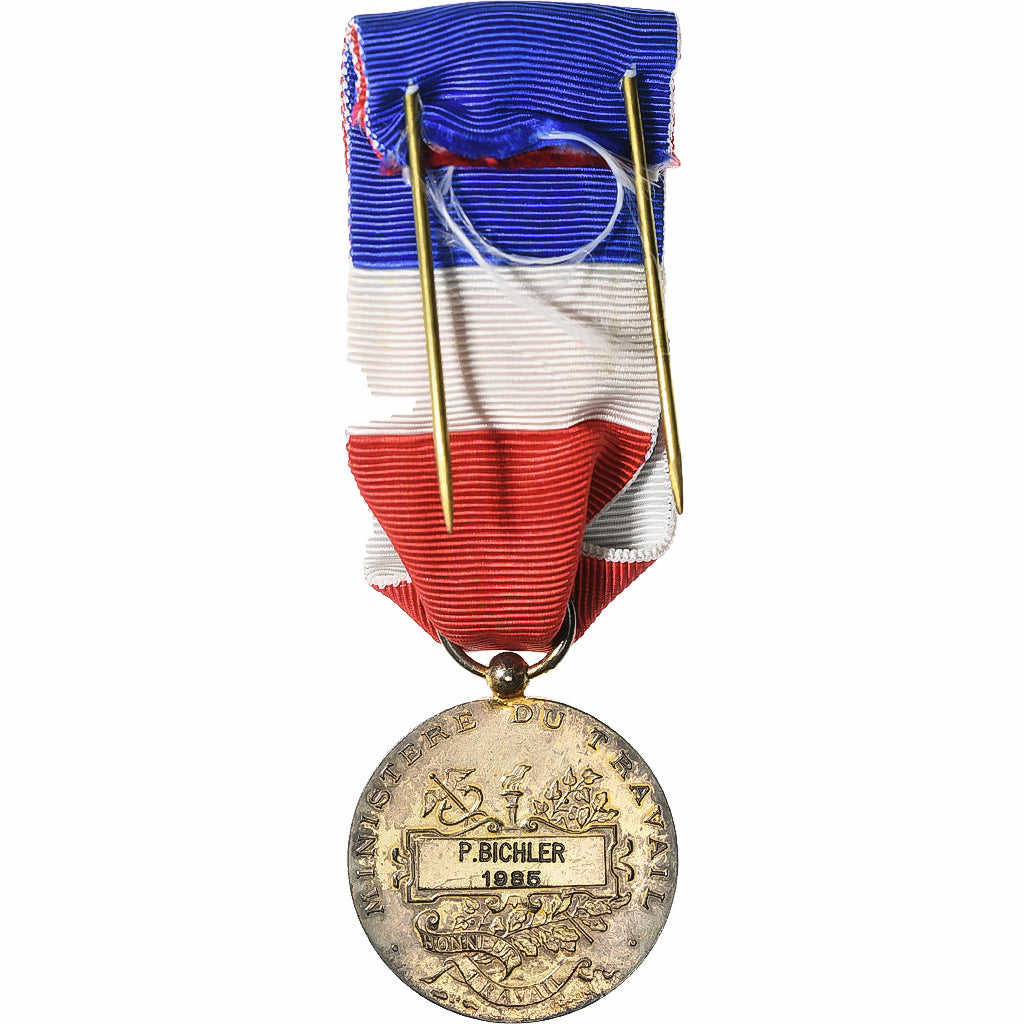 France, Honneur-Travail, République Française, Medal, 1985, Excellent Quality
