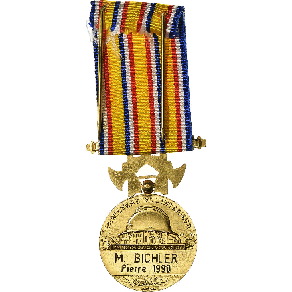 France, Ministère de l'Intérieur, Actes de dévouement, Médaille, 1990, Non