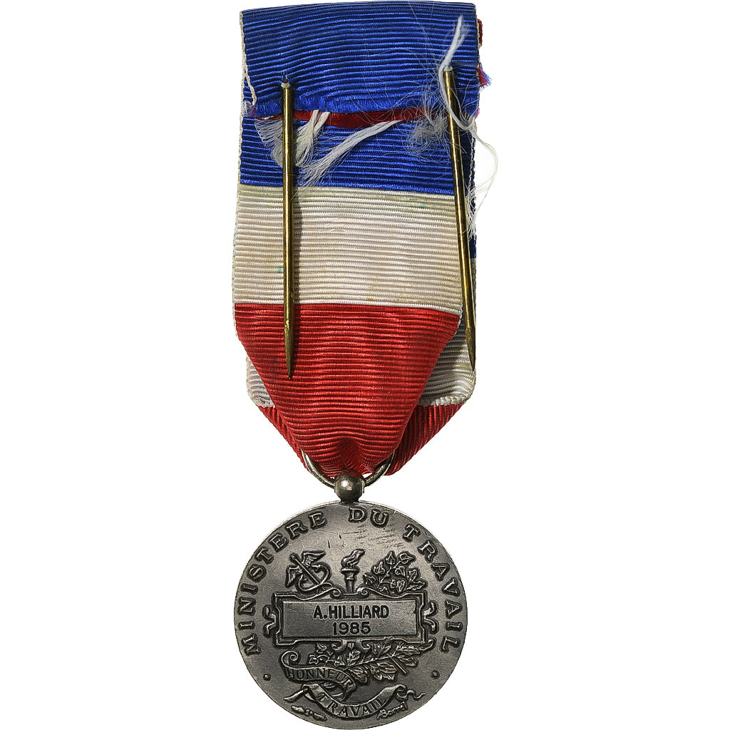 France, Honneur-Travail, République Française, Medal, 1985, Excellent Quality