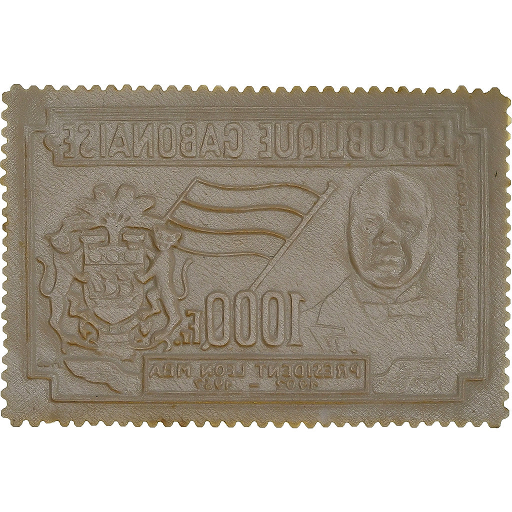 Gabon, Timbre, Anniversaire de la Mort du Président Léon Mba, 1968, Or, FDC