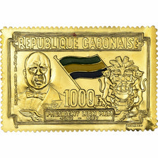 Gabon, Timbre, Anniversaire de la Mort du Président Léon Mba, 1968, Or, FDC