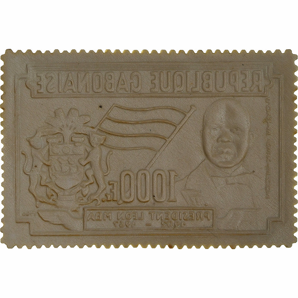 Gabon, Timbre, Anniversaire de la Mort du Président Léon Mba, 1968, Or, FDC