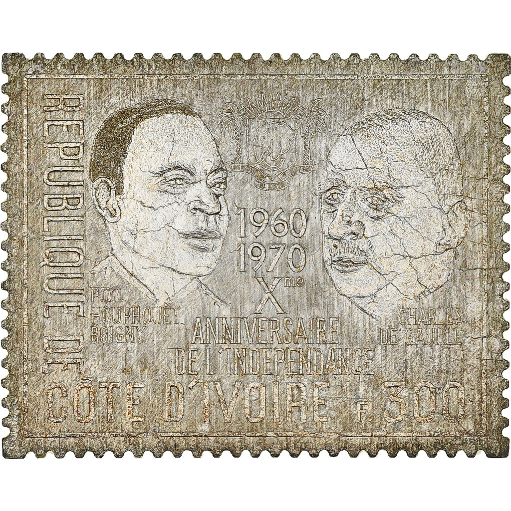 Ivory Coast, Timbre, Anniversaire de l'Indépendance, 1970, Silver, MS(65-70)