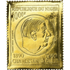 Niger, Timbre, Charles De Gaulle, 1970, Or, FDC