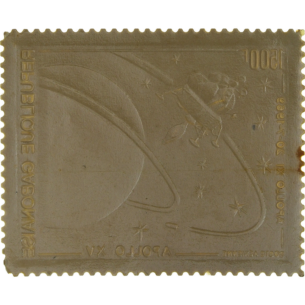 Gabão, Timbre, Apollo XV, Dourado, MS(63)