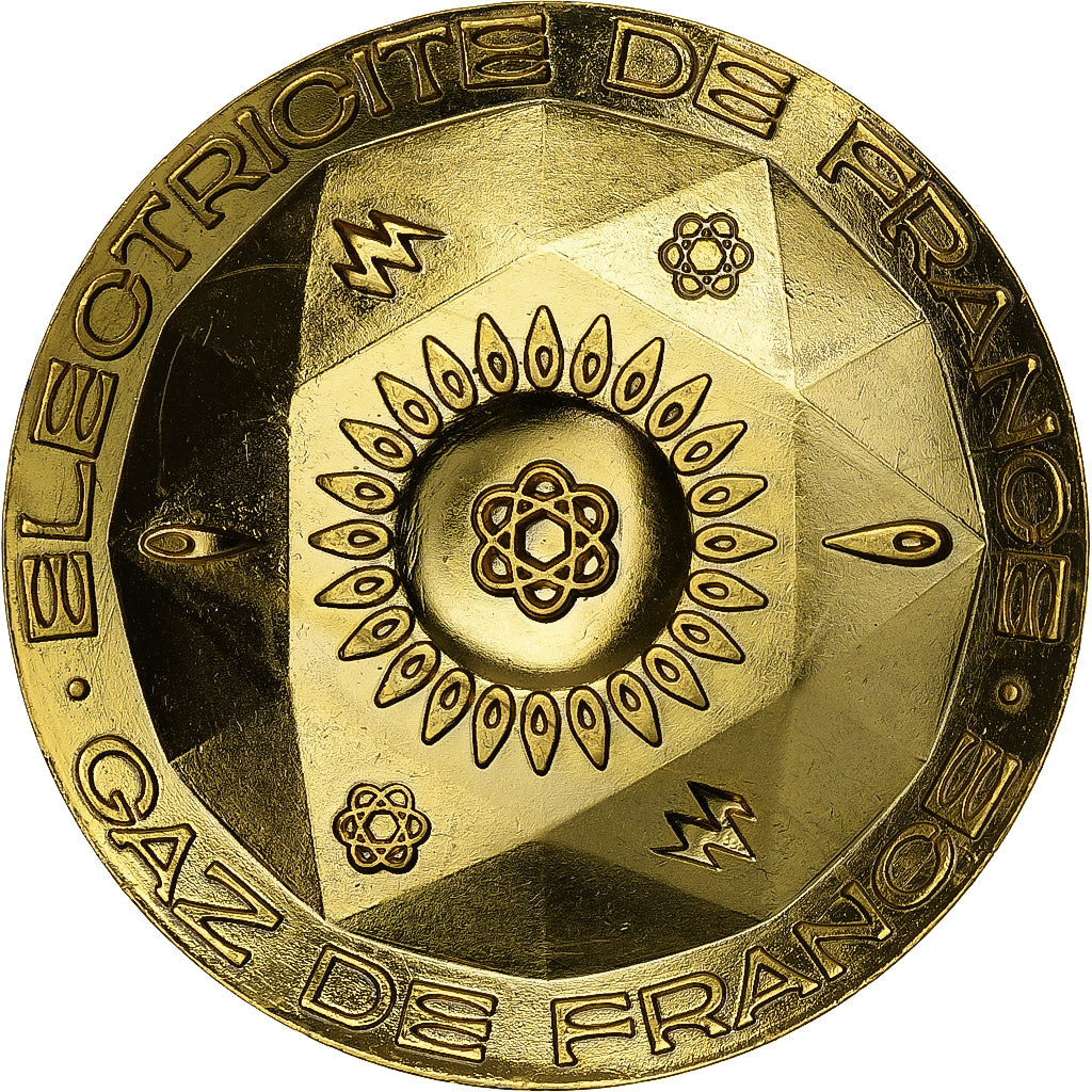 Francia, medaglia, Electricité-Gaz de France, Bronzo dorato, SPL-