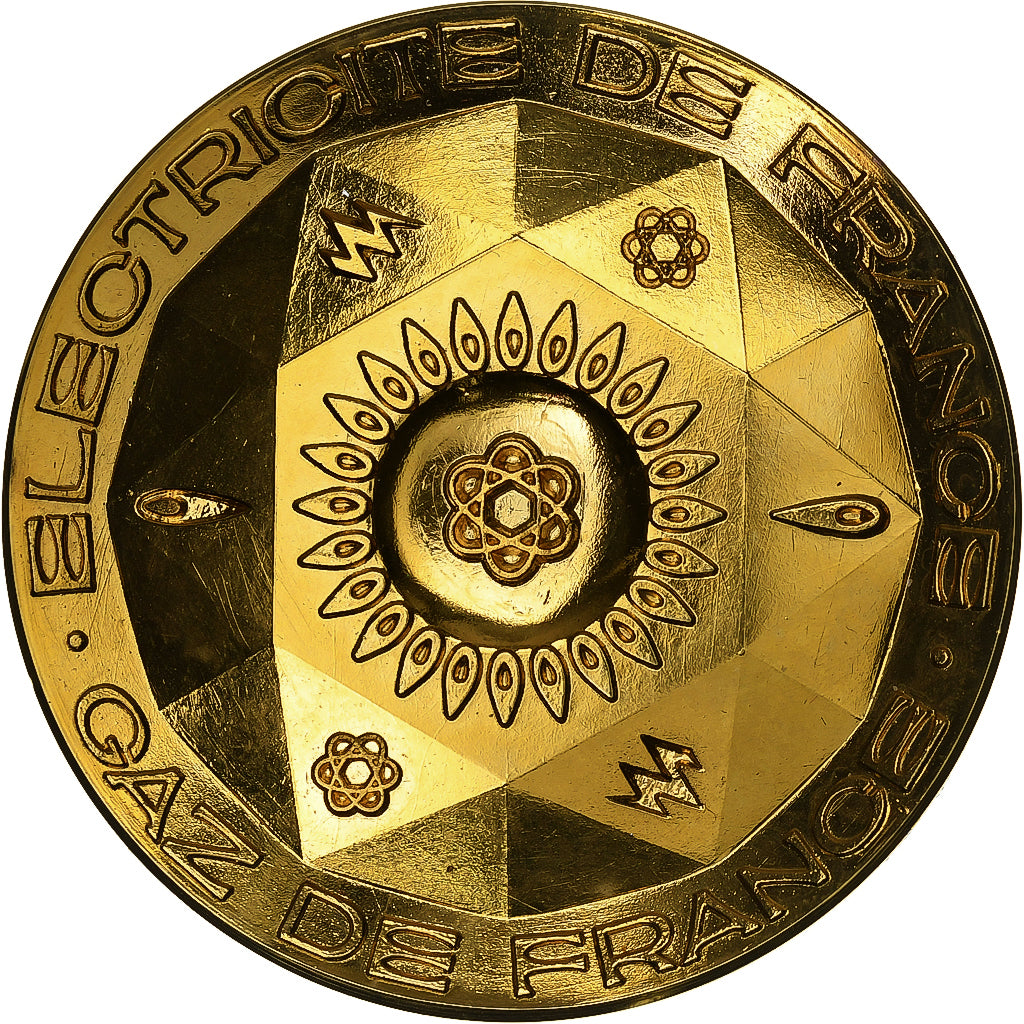 Francia, medaglia, Electricité-Gaz de France, Bronzo dorato, SPL-